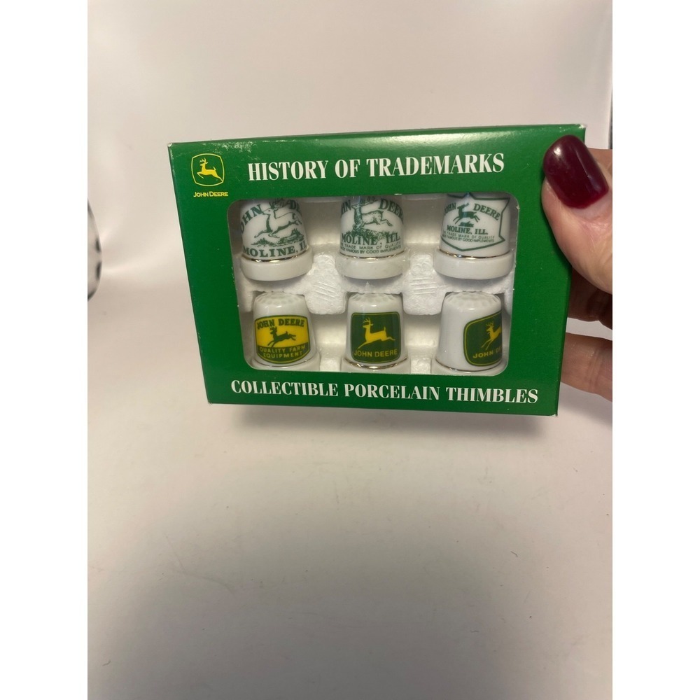 John Deere Porcelain Thimble Set of 6 – History of Trademarks Collection